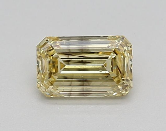Lab-Grown Emerald Diamond - 0.5 Carats, Fancy Intense Yellow Color, SI2 Clarity - Certified by IGI - Report Number: LG633490676