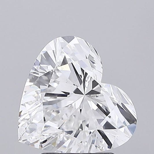 Lab-Grown Heart Diamond - 2.53 Carats, E Color, VVS2 Clarity - Certified by IGI - Report Number: LG689507217