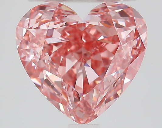 Lab-Grown Heart Diamond - 3.0 Carats, Fancy Vivid Pink Color, VS1 Clarity - Certified by IGI - Report Number: LG659414230