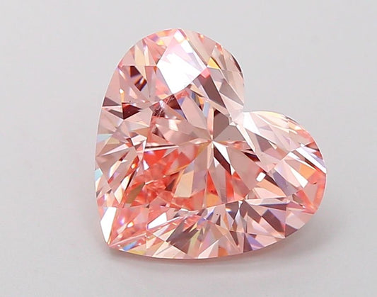 Lab-Grown Heart Diamond - 4.07 Carats, Fancy Intense Pink Color, VS1 Clarity - Certified by IGI - Report Number: LG660404422
