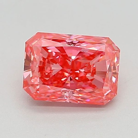 Lab-Grown Radiant Diamond - 1.5 Carats, Fancy Vivid Pink Color, VS1 Clarity - Certified by IGI - Report Number: LG634417732