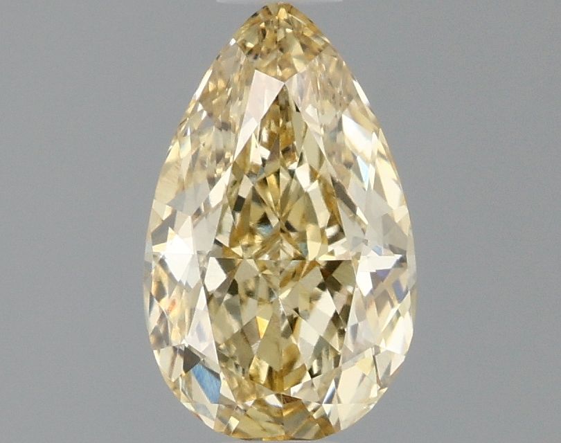 Lab-Grown Pear Diamond - 0.99 Carats, Fancy Intense Yellow Color, VVS2 Clarity - Certified by IGI - Report Number: LG660417931