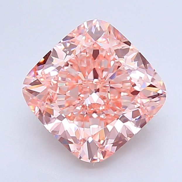 Lab-Grown Cushion Diamond - 4.53 Carats, Fancy Vivid Pink Color, VVS1 Clarity - Certified by IGI - Report Number: LG639486768