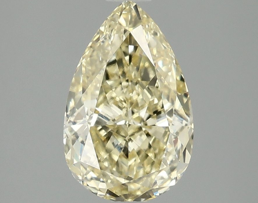 Lab-Grown Pear Diamond - 2.1 Carats, Fancy Vivid Yellow Color, VVS2 Clarity - Certified by IGI - Report Number: LG692509815