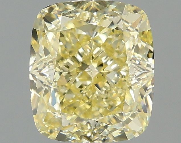 Lab-Grown Cushion Diamond - 2.03 Carats, Fancy Intense Yellow Color, VS2 Clarity - Certified by IGI - Report Number: LG687524573