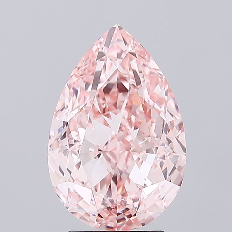 Lab-Grown Pear Diamond - 4.63 Carats, Fancy Intense Pink Color, VS1 Clarity - Certified by IGI - Report Number: LG662483123