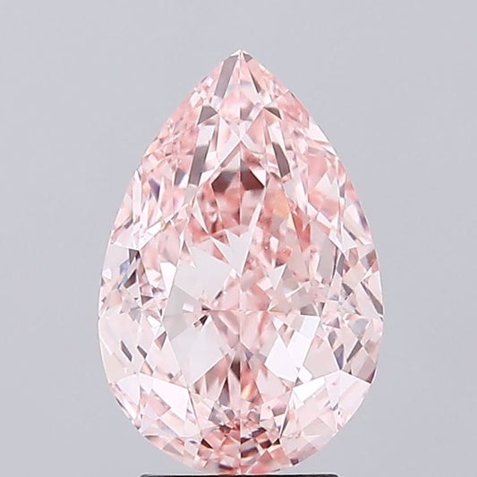 Lab-Grown Pear Diamond - 4.63 Carats, Fancy Intense Pink Color, VS1 Clarity - Certified by IGI - Report Number: LG662483123