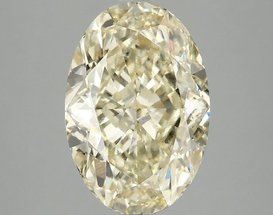 Lab-Grown Oval Diamond - 4.07 Carats, Fancy Intense Yellow Color, VVS2 Clarity - Certified by IGI - Report Number: LG689586796