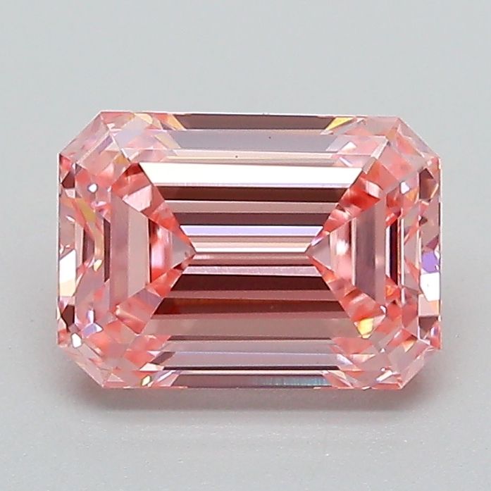 Lab-Grown Emerald Diamond - 1.54 Carats, Fancy Vivid Pink Color, VVS2 Clarity - Certified by IGI - Report Number: LG630460065