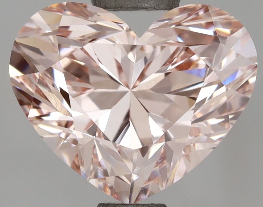Lab-Grown Heart Diamond - 2.02 Carats, Fancy Intense Pink Color, VVS2 Clarity - Certified by IGI - Report Number: LG677551573
