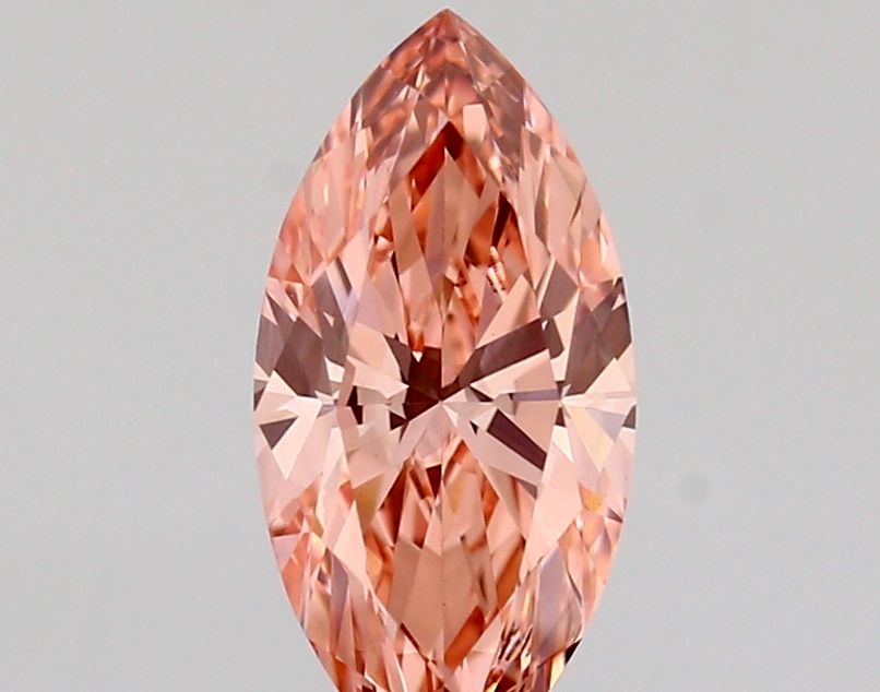 Lab-Grown Marquise Diamond - 1.03 Carats, Fancy Vivid Pink Color, VVS2 Clarity - Certified by IGI - Report Number: LG689535978