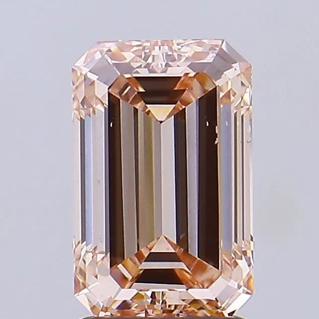 2.00ct Emerald Lab Grown Diamond (Colour Fancy Brownish Pink, Clarity VS2, IGI Certified)