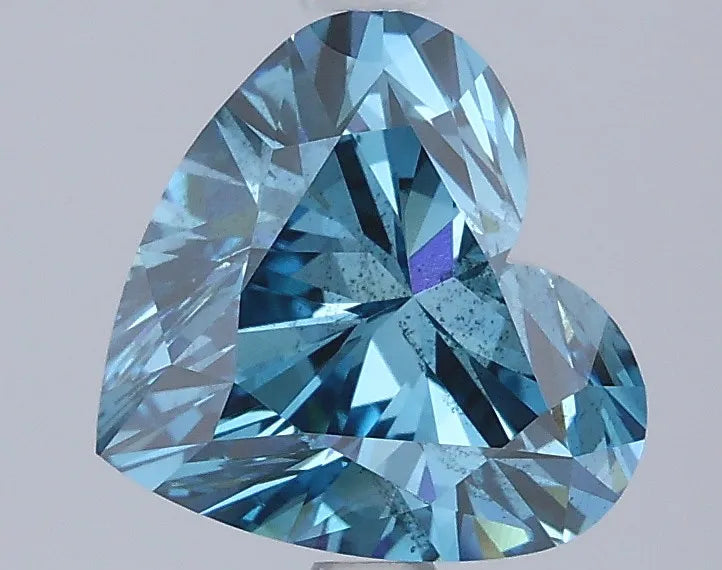 2.00ct Heart Lab Grown Diamond (Colour Fancy Vivid Blue, Clarity SI1, IGI Certified)