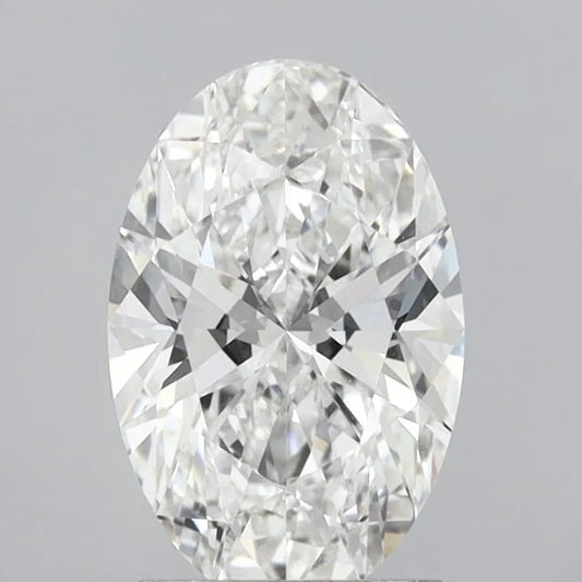 2.00ct Oval Lab Grown Diamond (Colour F, Clarity VVS2, IGI Certified)