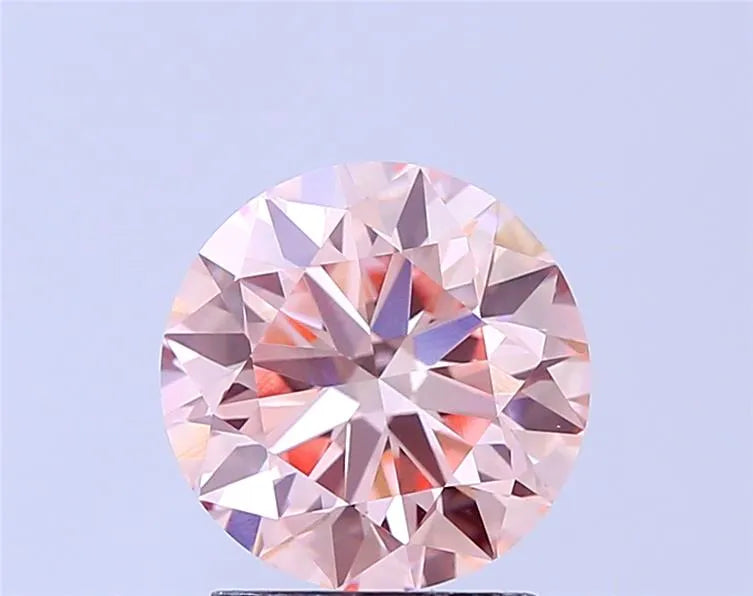 2.00ct Round Lab Grown Diamond (Colour Fancy Intense Pink, Clarity VS1, Cut VG, IGI Certified)