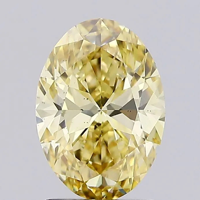2.01ct Oval Lab Grown Diamond (Colour Fancy Yellow, Clarity VS2, IGI Certified)
