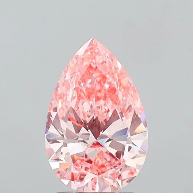 2.01ct Pear Lab Grown Diamond (Colour Fancy Vivid Pink, Clarity VS2, IGI Certified)