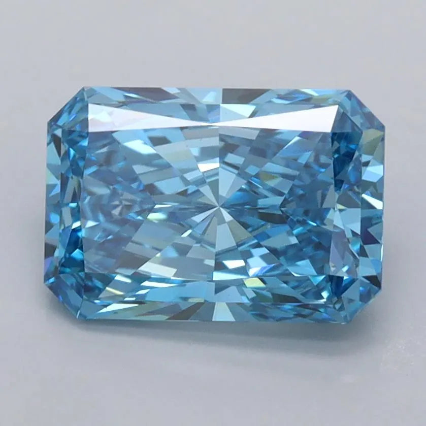 2.01ct Radiant Lab Grown Diamond (Colour Fancy Vivid Blue, Clarity VVS2, IGI Certified)