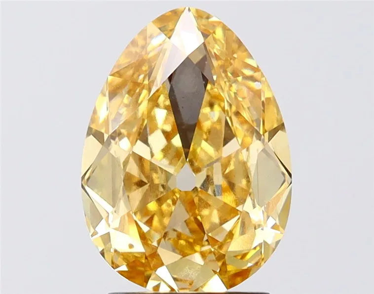 2.04ct Pear european cut Lab Grown Diamond (Colour Fancy Yellow, Clarity VS1, IGI Certified)