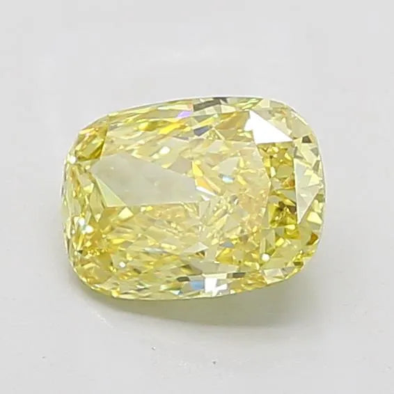 2.07ct Cushion modified Lab Grown Diamond (Colour Fancy Intense Yellow, Clarity VVS2, IGI Certified)