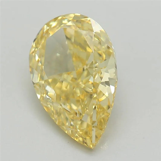 2.10ct Pear Lab Grown Diamond (Colour Fancy Vivid Yellow, Clarity VVS2, IGI Certified)