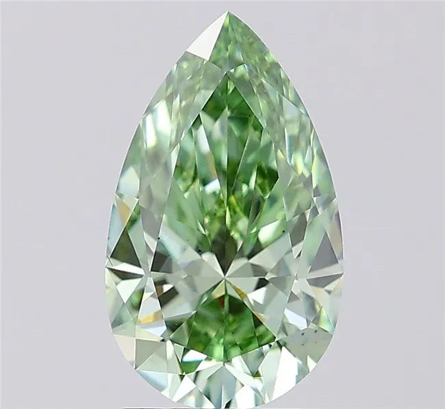 2.18ct Pear Lab Grown Diamond (Colour Fancy Vivid Green, Clarity VS2, IGI Certified)
