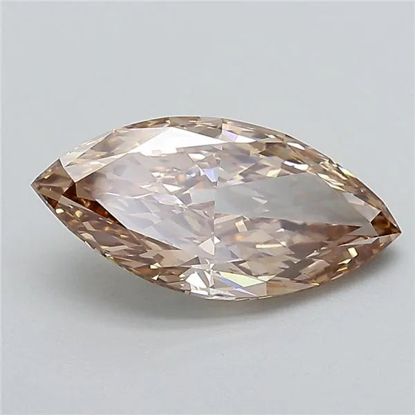 2.22ct Marquise Lab Grown Diamond (Colour Fancy Light Brown, Clarity VVS2, IGI Certified)