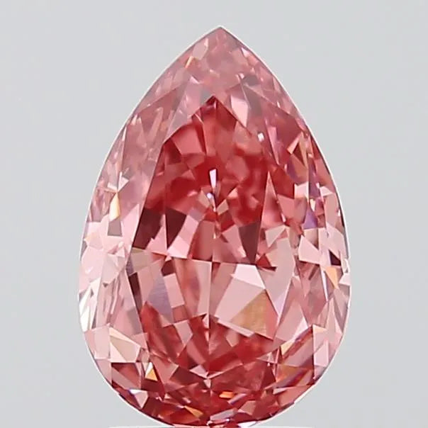 2.22ct Pear Lab Grown Diamond (Colour Fancy Vivid Pink, Clarity VS1, IGI Certified)