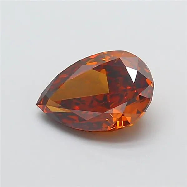 2.25ct Pear Lab Grown Diamond (Colour Fancy Orangey Brown, Clarity VVS2, IGI Certified)