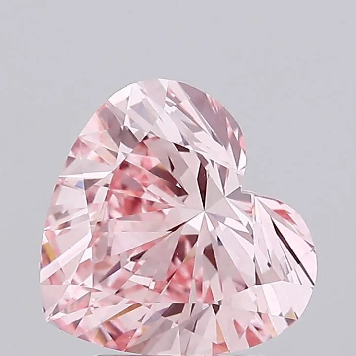 2.28ct Heart Lab Grown Diamond (Colour Fancy Vivid Pink, Clarity VS1, IGI Certified)