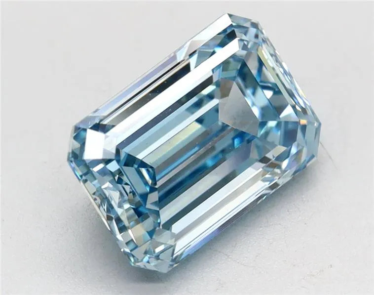 2.42ct Emerald Lab Grown Diamond (Colour Fancy Intense Blue, Clarity VVS2, IGI Certified)