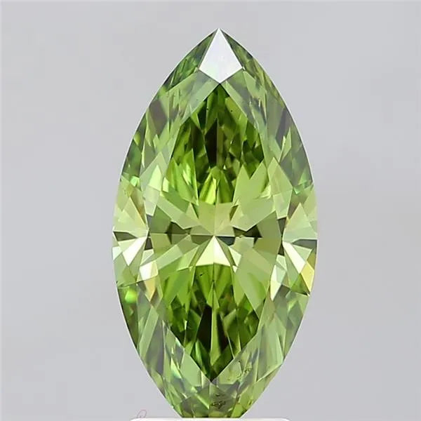 2.50ct Marquise Lab Grown Diamond (Colour Fancy Vivid Green, Clarity VS2, IGI Certified)