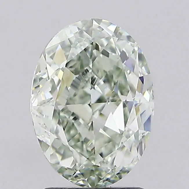 2.50ct Oval Lab Grown Diamond (Colour Fancy Light Yellowish Green, Clarity VS1, IGI Certified)