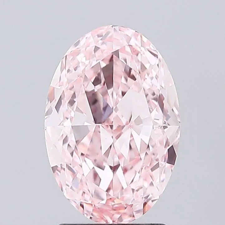 2.50ct Oval Lab Grown Diamond (Colour Fancy Vivid Pink, Clarity VVS2, IGI Certified)