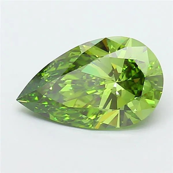 2.51ct Pear Lab Grown Diamond (Colour Fancy Vivid Green, Clarity VS1, IGI Certified)