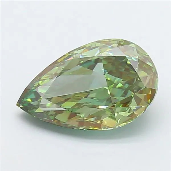 2.51ct Pear Lab Grown Diamond (Colour Fancy Vivid Green, Clarity VS2, IGI Certified)