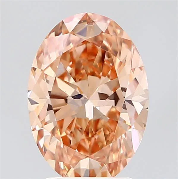 2.59ct Oval Lab Grown Diamond (Colour Fancy Intense Brownish Orange, Clarity VS1, IGI Certified)