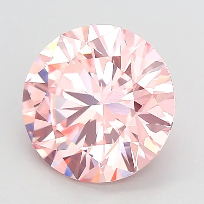 2.59ct Round Lab Grown Diamond (Colour Fancy Intense Pink, Clarity VS1, Cut ID, IGI Certified)