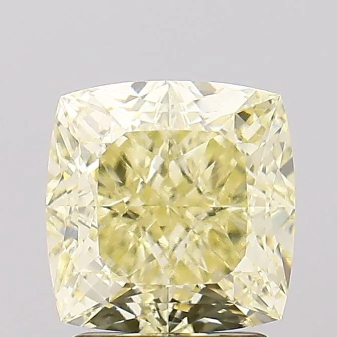 2.60ct Cushion modified Lab Grown Diamond (Colour Fancy Light Yellow, Clarity VVS2, IGI Certified)