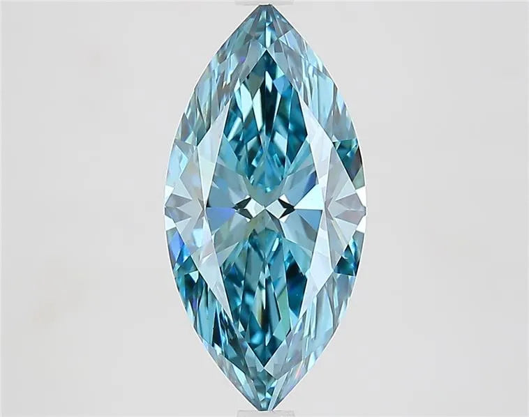 2.66ct Marquise Lab Grown Diamond (Colour Fancy Vivid Blue, Clarity VS1, IGI Certified)