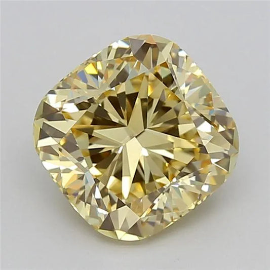 2.74ct Cushion modified Lab Grown Diamond (Colour Fancy Yellow, Clarity VVS2, IGI Certified)