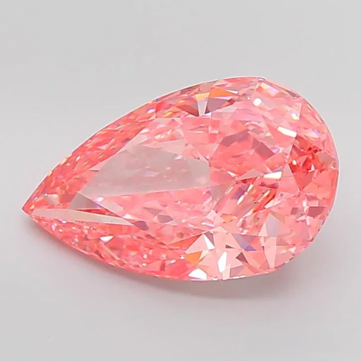 8.09ct Pear Lab Grown Diamond (Colour Fancy Vivid Pink, Clarity VS1, IGI Certified)