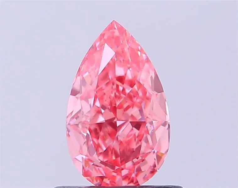 0.70ct Pear Lab Grown Diamond (Colour Fancy Vivid Pink, Clarity VS1, IGI Certified)