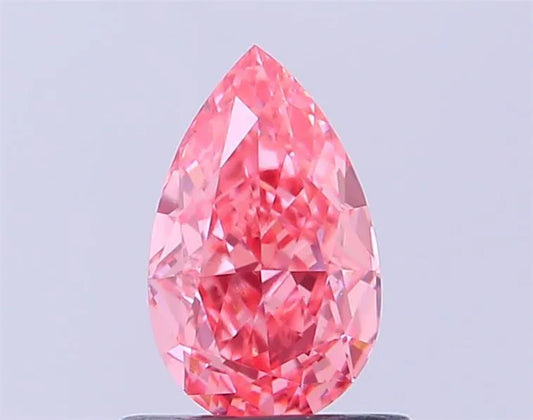 0.70ct Pear Lab Grown Diamond (Colour Fancy Vivid Pink, Clarity VS1, IGI Certified)
