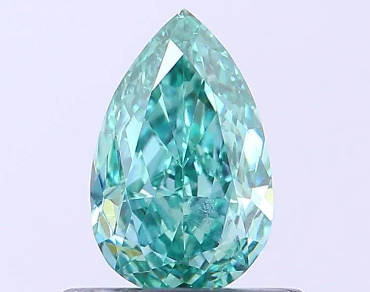 0.50ct Pear Lab Grown Diamond (Colour Fancy Vivid Green, Clarity VVS2, IGI Certified)