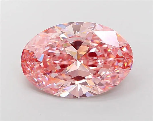 Diamant ovale de 10,01 ct (couleur rose vif fantaisie, pureté VS1, certifié IGI)