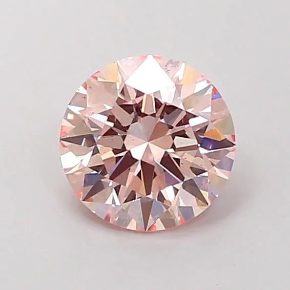 1.08ct Round Lab Grown Diamond (Colour Light Pink, Clarity VS1, Cut EX, IGI Certified)