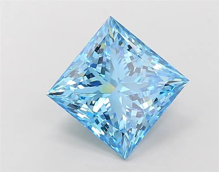 Diamant Princesse de 3,50 ct (couleur bleu vif fantaisie, pureté VS1, certifié IGI)