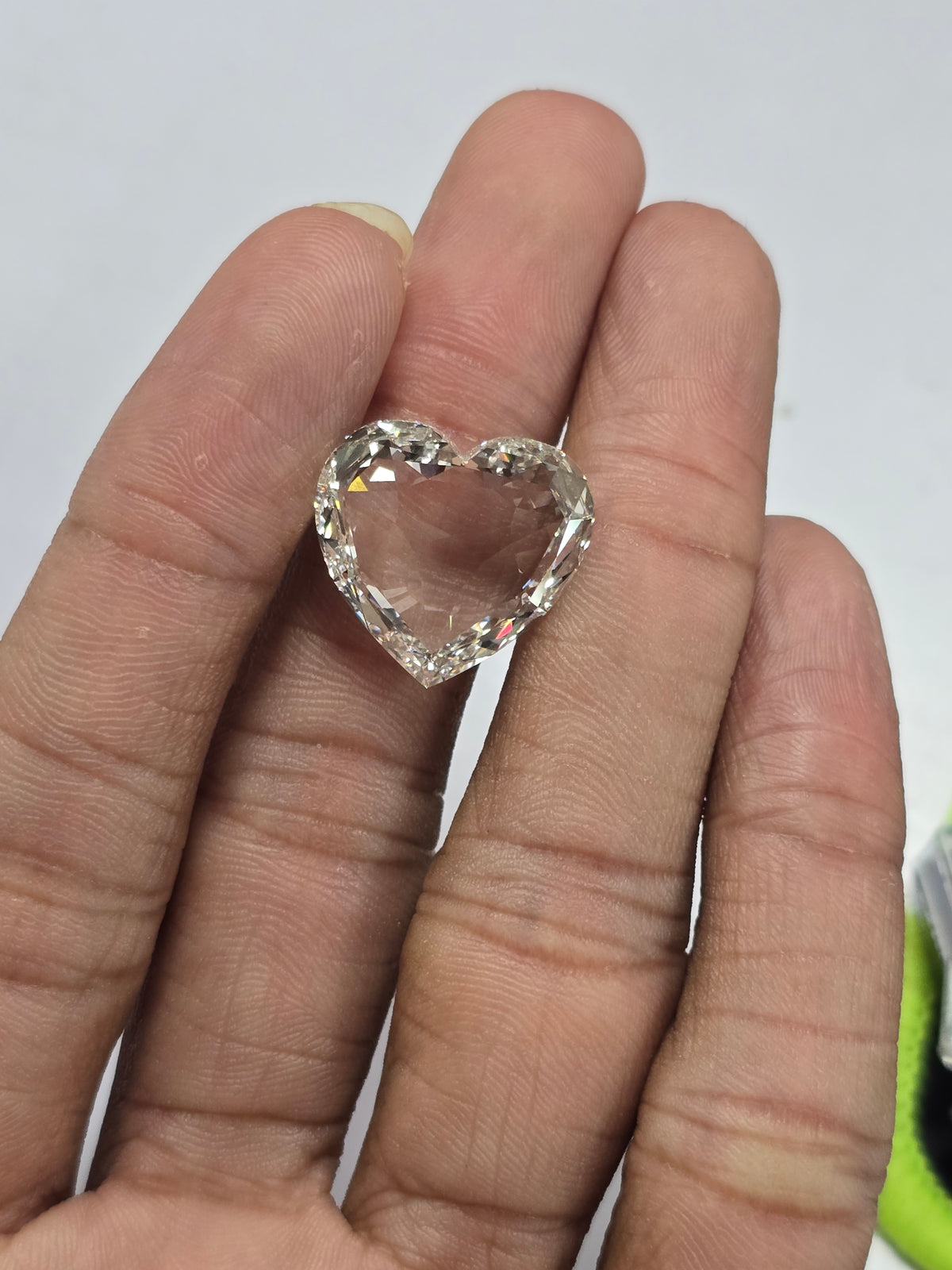 Lab Grown Rose Cut Heart 10.26 Carat E Color VVS2 Clarity  (None Certified)
