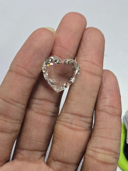 Lab Grown Rose Cut Heart 10.26 Carat E Color VVS2 Clarity  (None Certified)